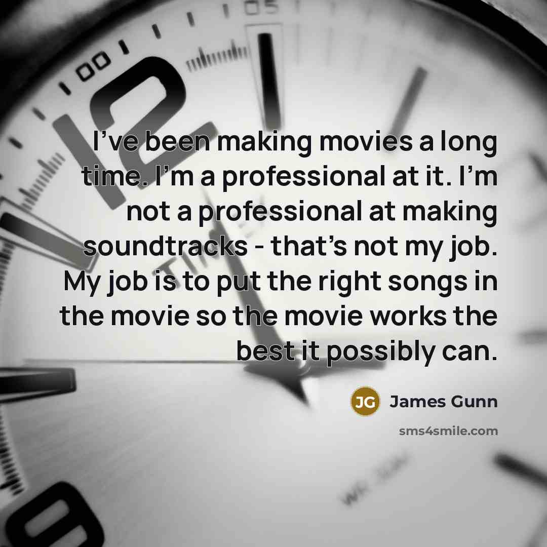 “I've been making movies a long time. I'm a professional…” quote by James Gunn
