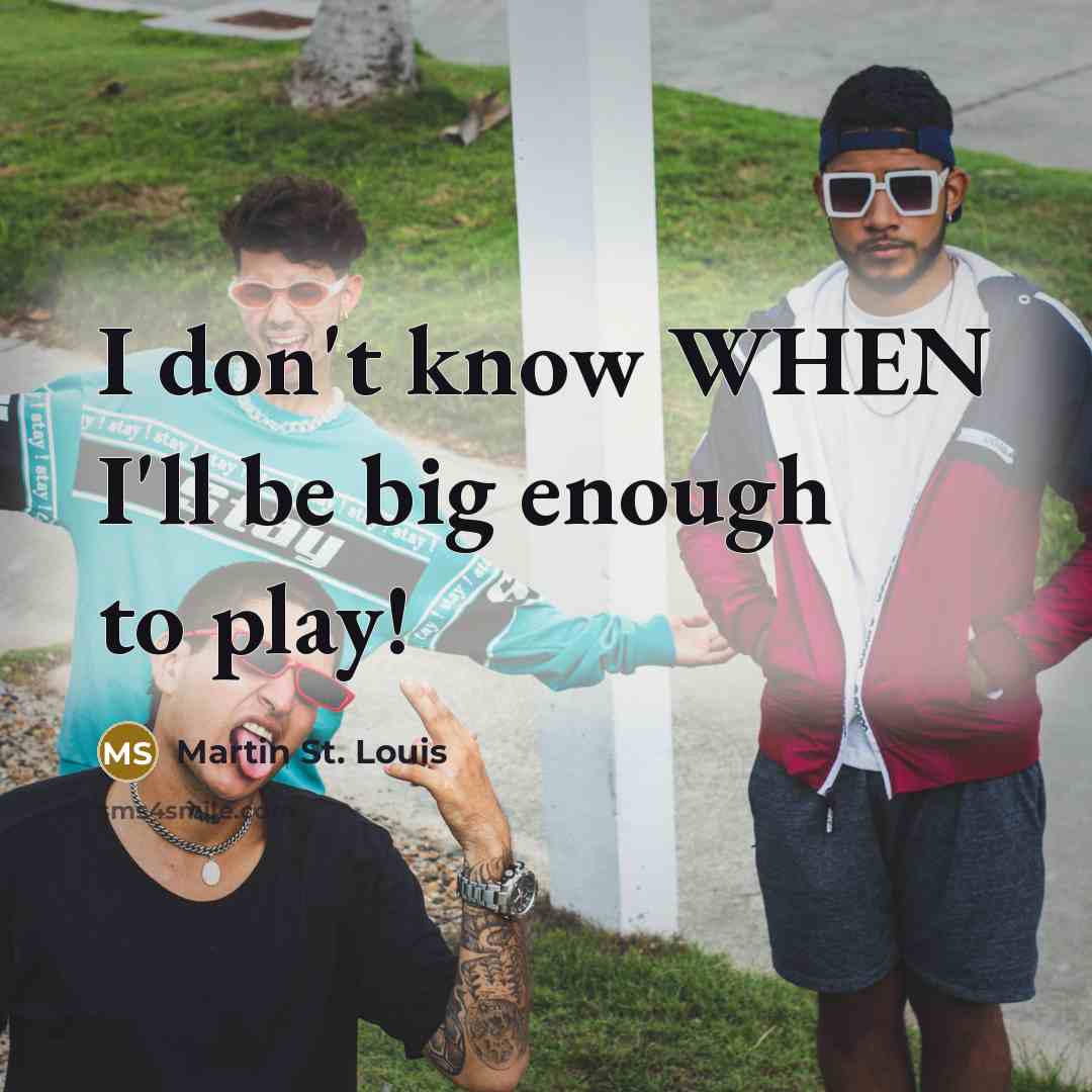 “I don't know WHEN I'll be big enough to play!…” quote by Martin St. Louis
