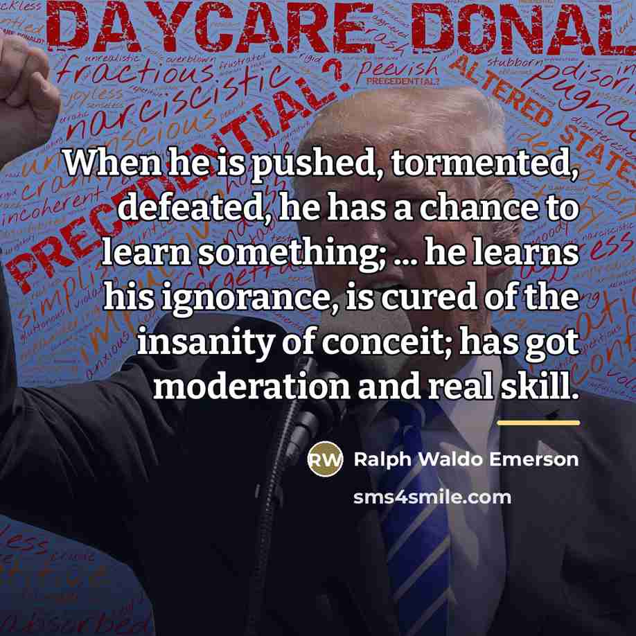 “When he is pushed, tormented, defeated, he has a chance…” quote by Ralph Waldo Emerson