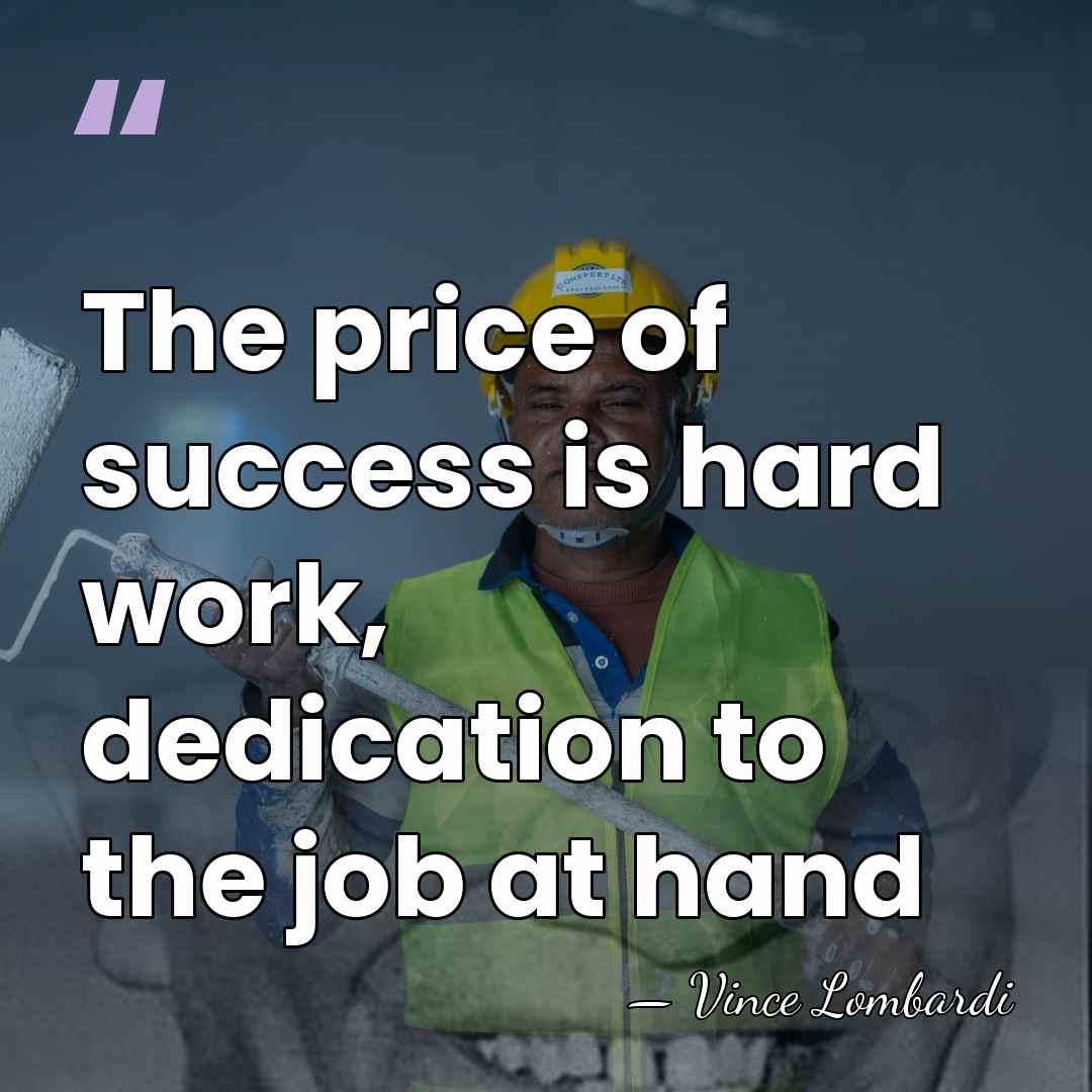 The price of success is hard work, dedication to the job at&hellip; - Vince Lombardi