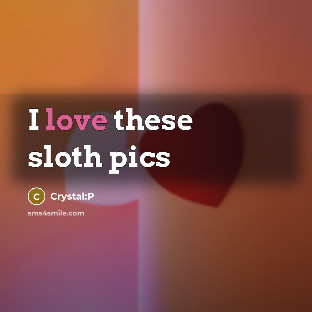 “I love these sloth pics” quote by Crystal:P
