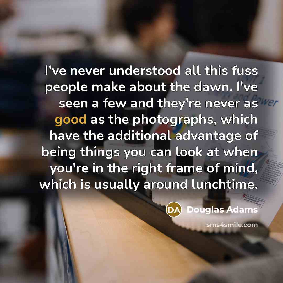 “I've never understood all this fuss people make about the…” quote by Douglas Adams
