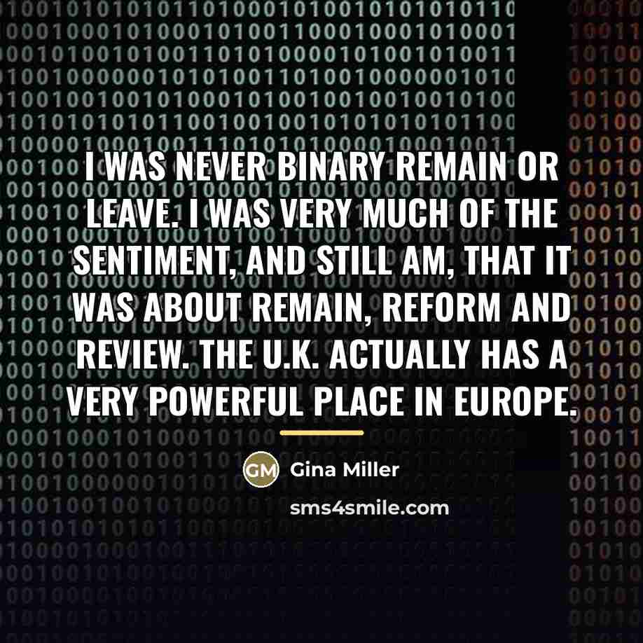 “I was never binary remain or leave. I was very…” quote by Gina Miller