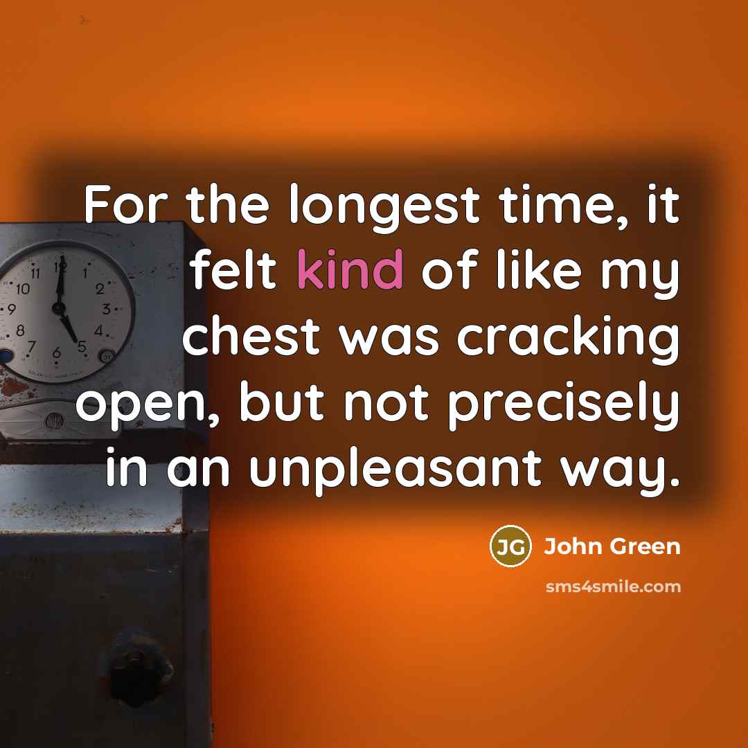 “For the longest time, it felt kind of like my…” quote by John Green