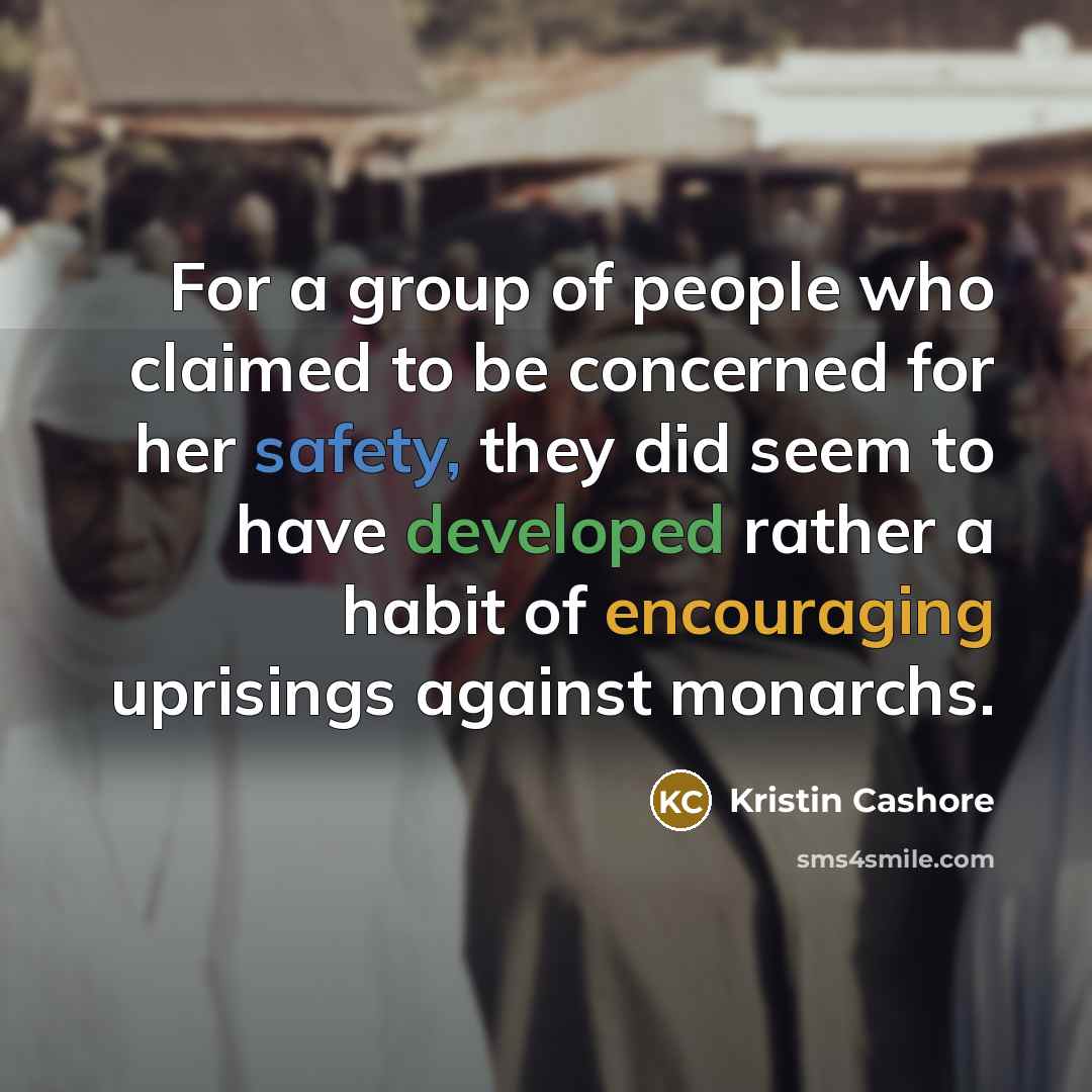 “For a group of people who claimed to be concerned…” quote by Kristin Cashore