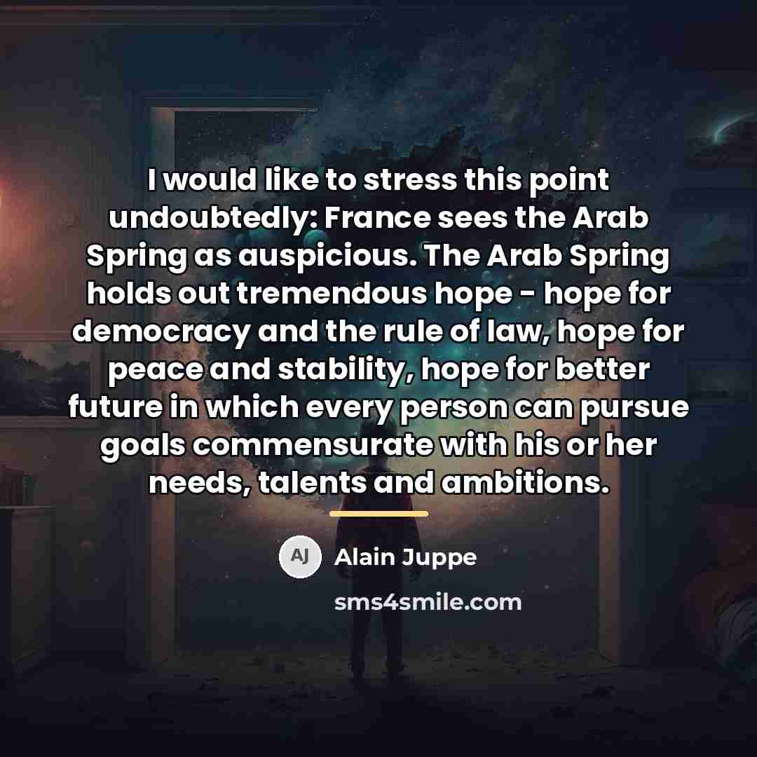 “I would like to stress this point undoubtedly: France sees…” quote by Alain Juppe