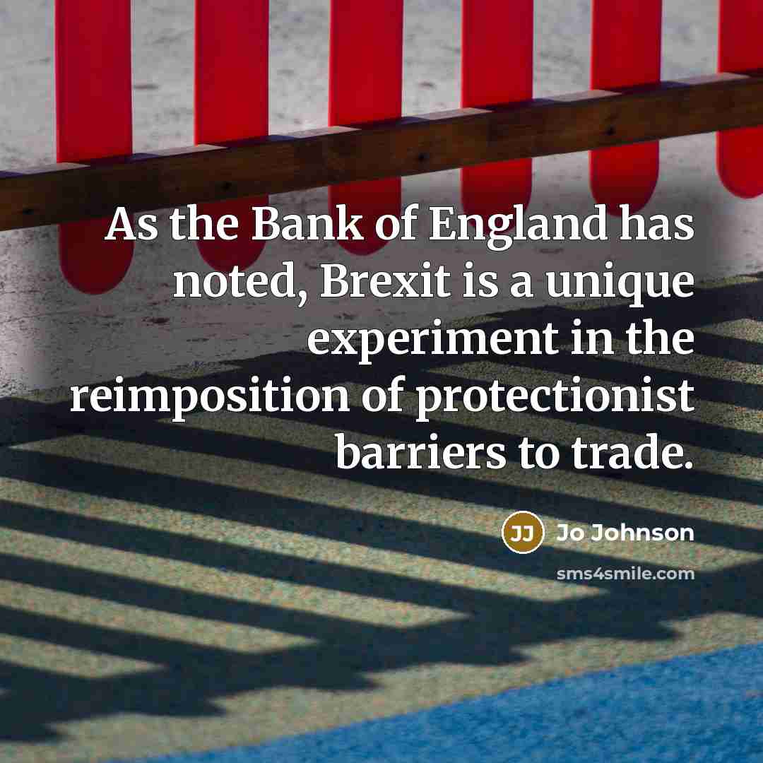 “As the Bank of England has noted, Brexit is a…” quote by Jo Johnson