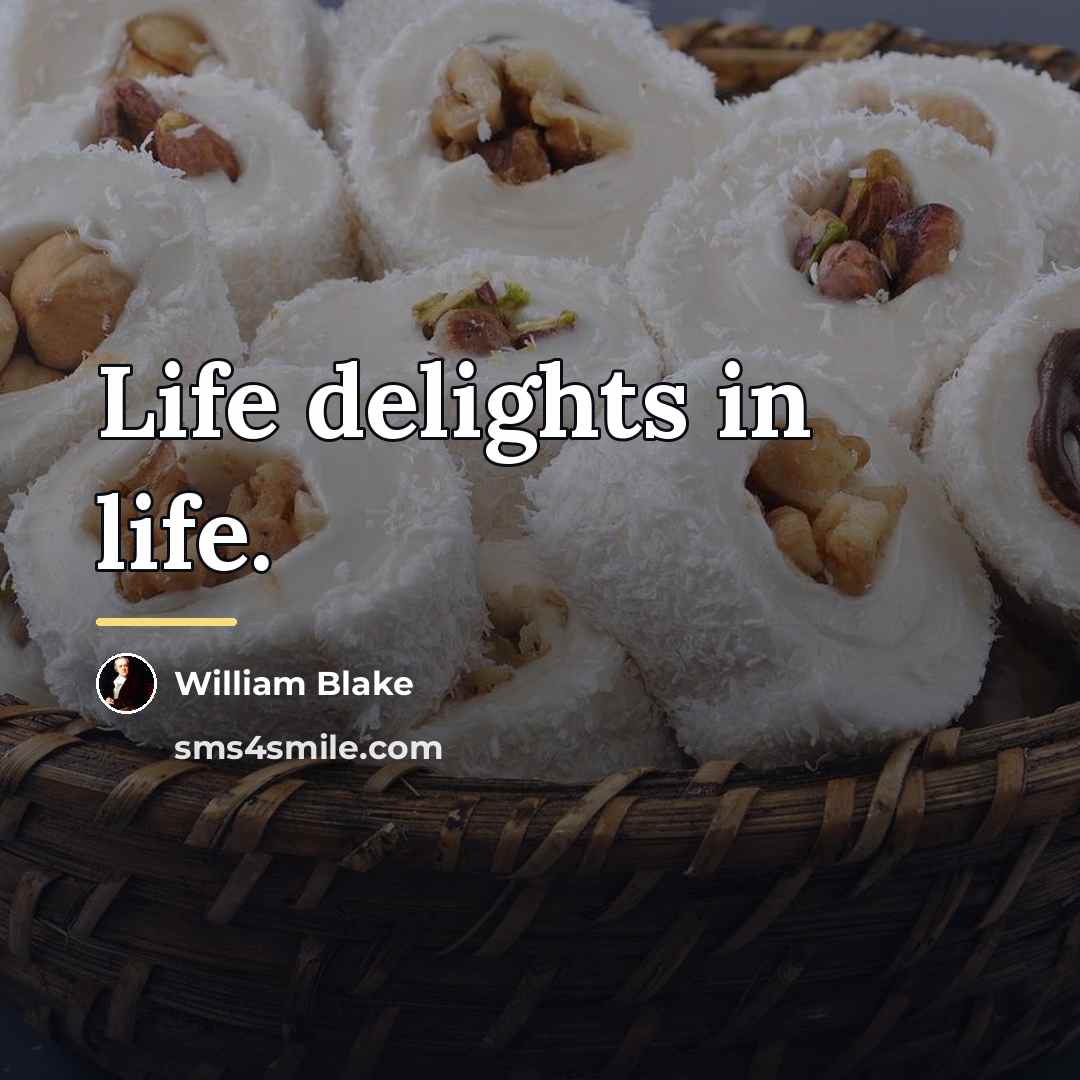 “Life delights in life.…” quote by William Blake