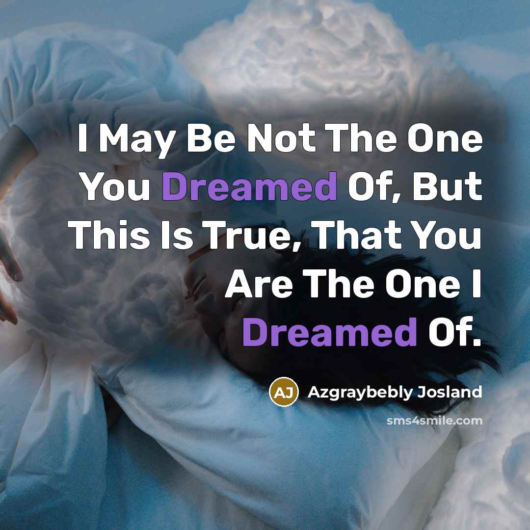 “I May Be Not The One You Dreamed Of, But This Is True, That You Are The One I Dreamed Of.” quote by Azgraybebly Josland
