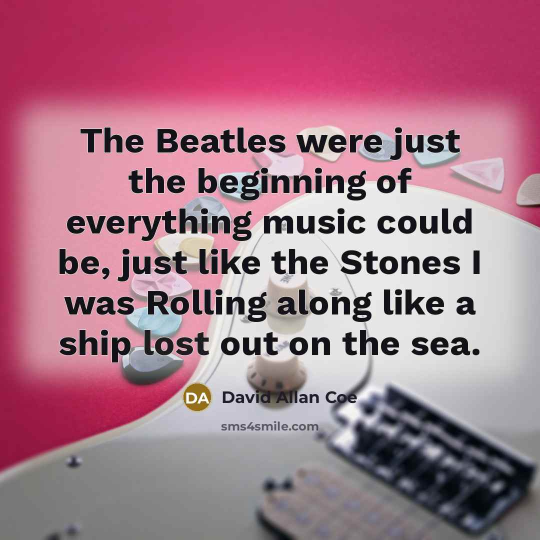 “The Beatles were just the beginning of everything music could…” quote by David Allan Coe