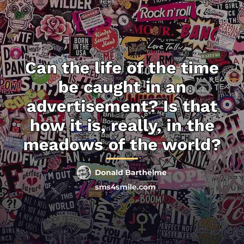 “Can the life of the time be caught in an…” quote by Donald Barthelme