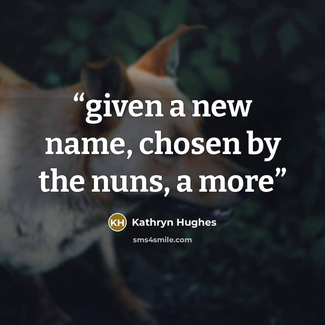 “given a new name, chosen by the nuns, a more” quote by Kathryn Hughes