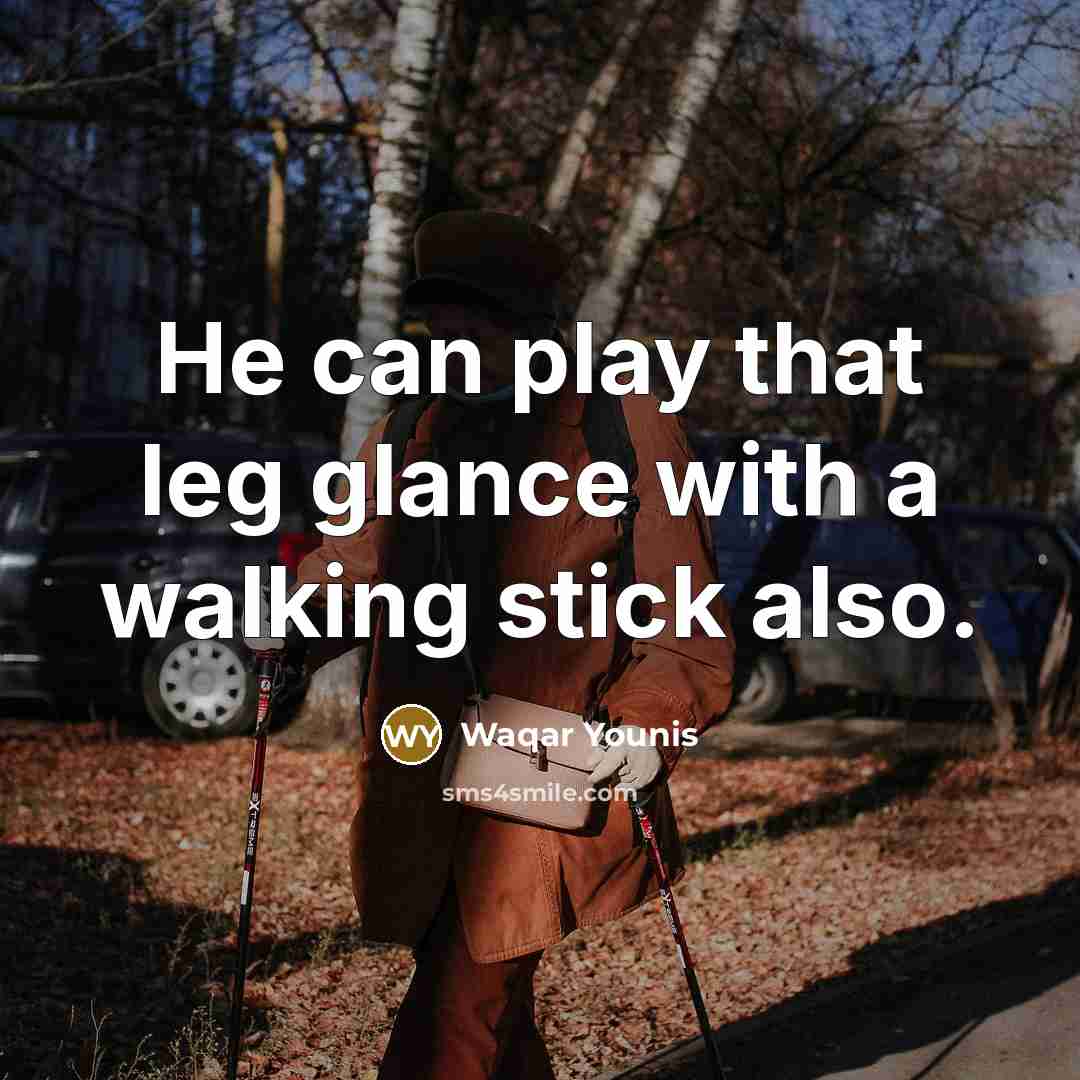 “He can play that leg glance with a walking stick…” quote by Waqar Younis