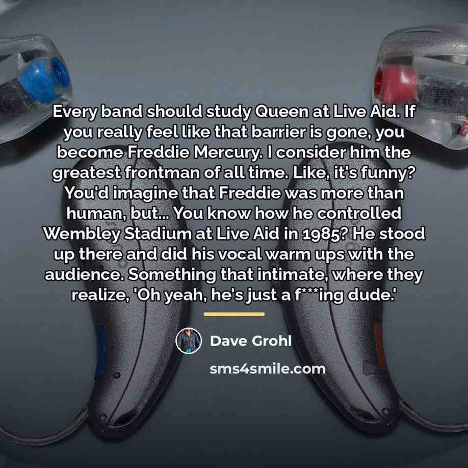 “Every band should study Queen at Live Aid. If you…” quote by Dave Grohl