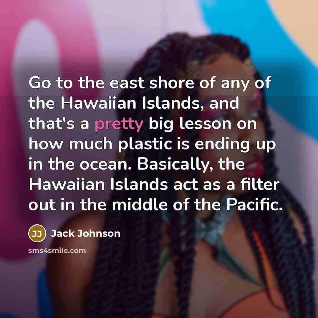 “Go to the east shore of any of the Hawaiian…” quote by Jack Johnson