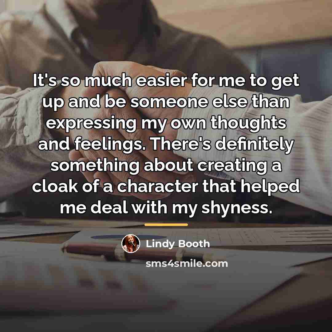 “It's so much easier for me to get up and…” quote by Lindy Booth