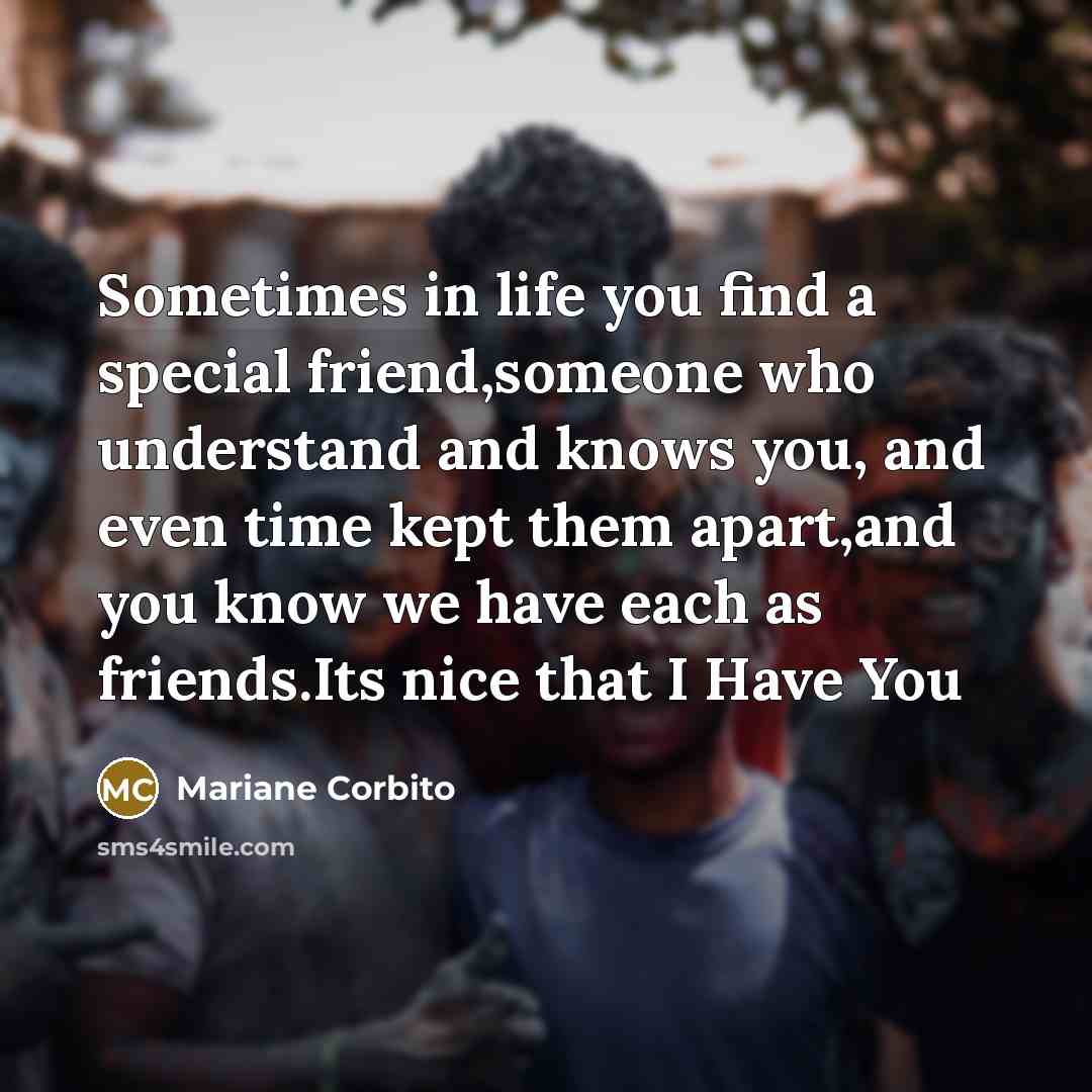 “Sometimes in life you find a special friend,someone who understand…” quote by Mariane Corbito