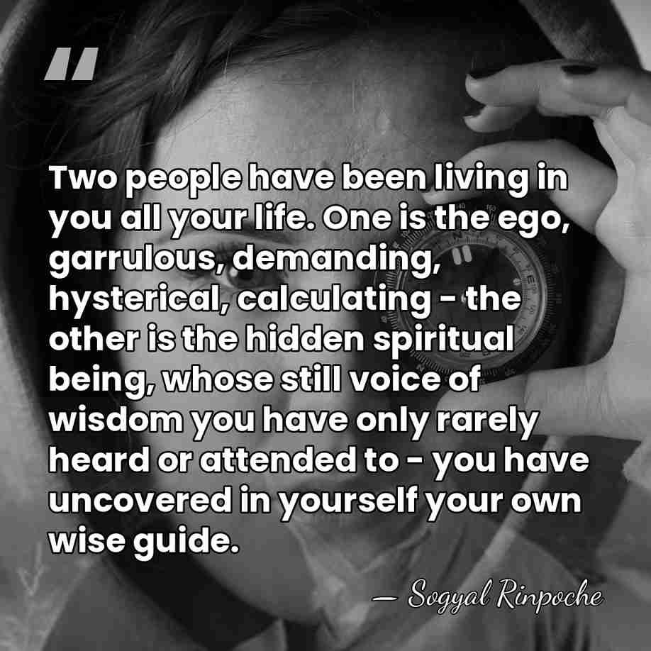 Two people have been living in you all your life. One is&hellip; - Sogyal Rinpoche