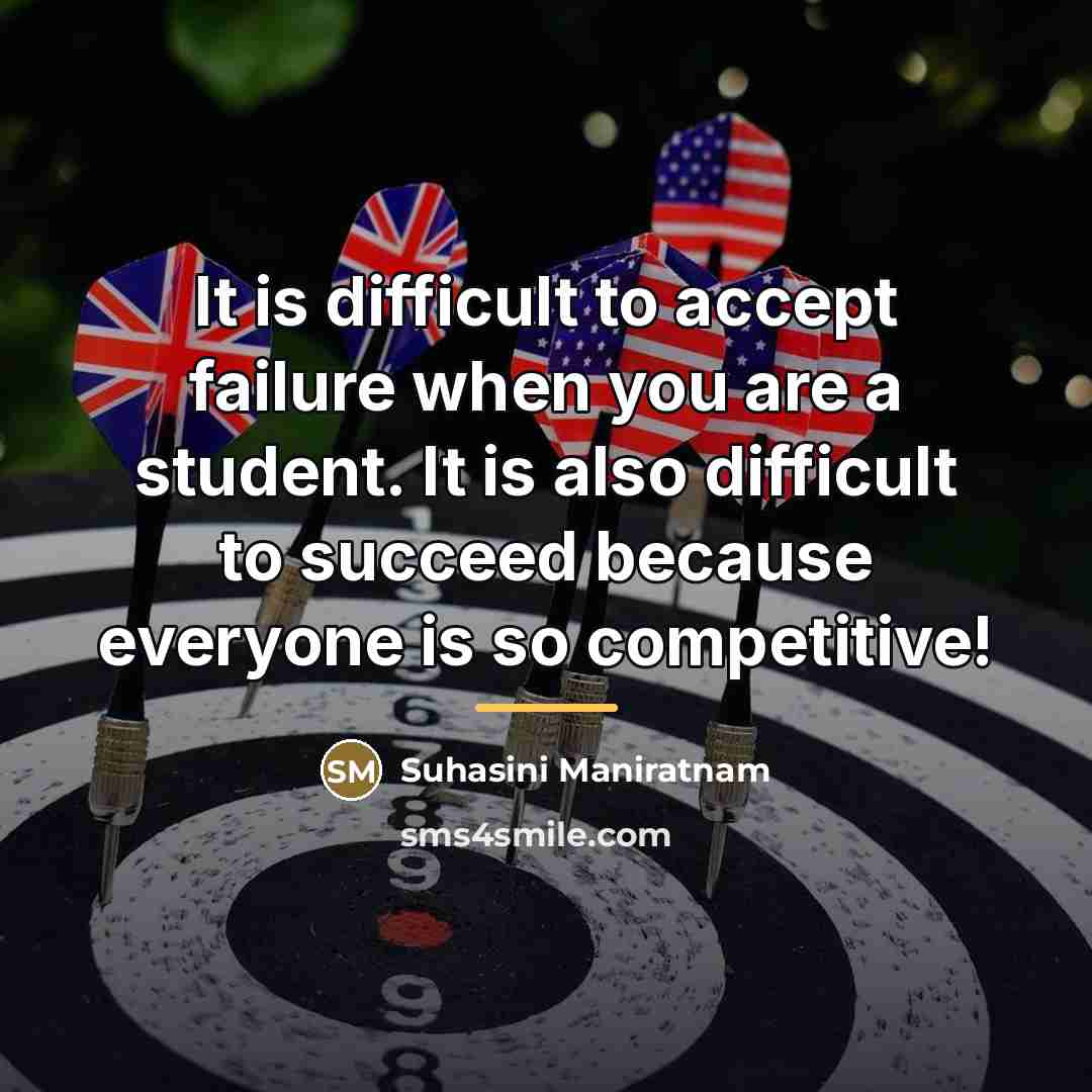 “It is difficult to accept failure when you are a…” quote by Suhasini Maniratnam