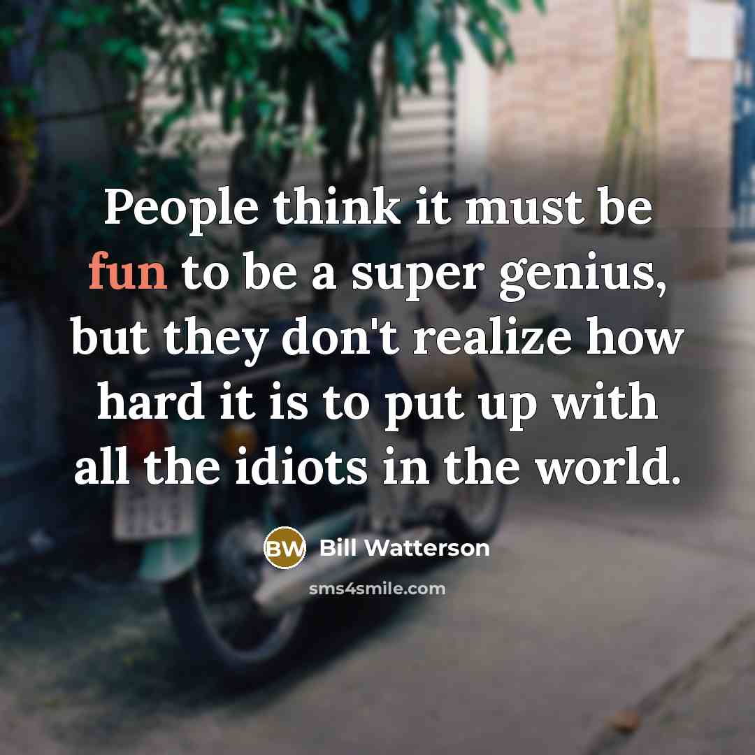 “People think it must be fun to be a super…” quote by Bill Watterson
