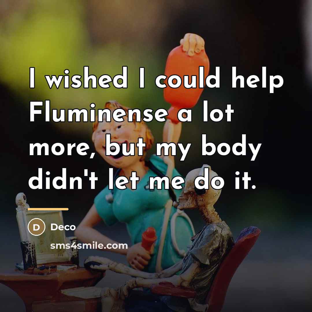 “I wished I could help Fluminense a lot more, but…” quote by Deco