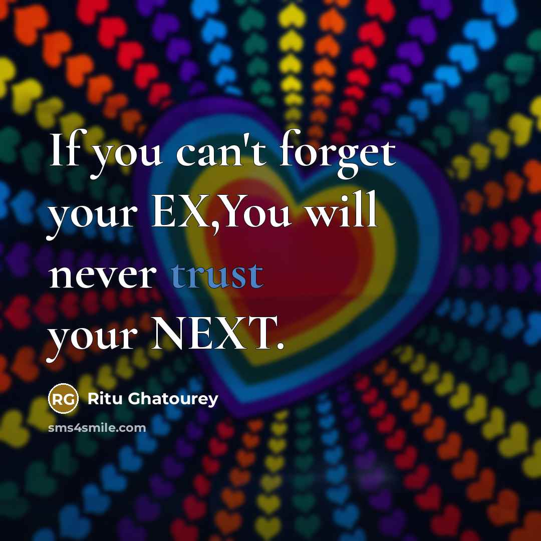 “If you can't forget your EX,You will never trust your…” quote by Ritu Ghatourey