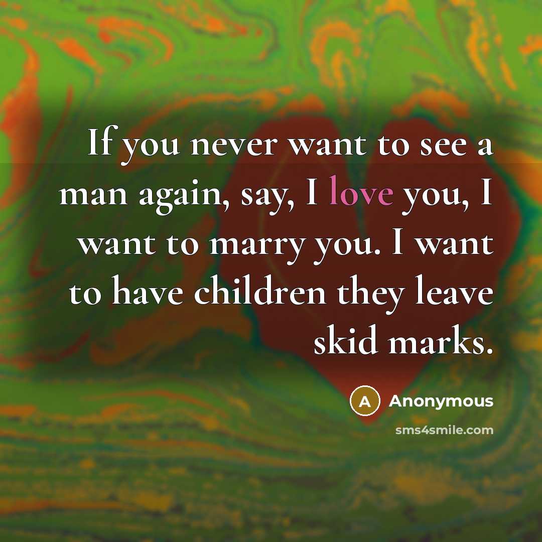 “If you never want to see a man again, say,…” quote by Anonymous