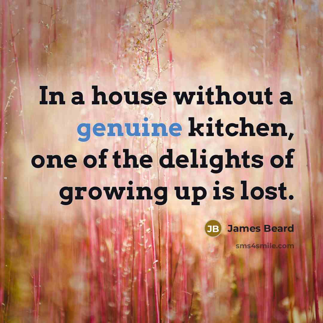 “In a house without a genuine kitchen, one of the…” quote by James Beard