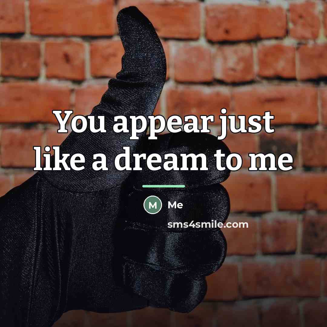 “You appear just like a dream to me…” quote by Me