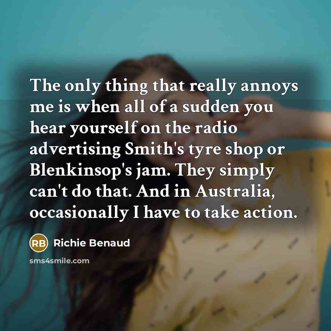 “The only thing that really annoys me is when all…” quote by Richie Benaud