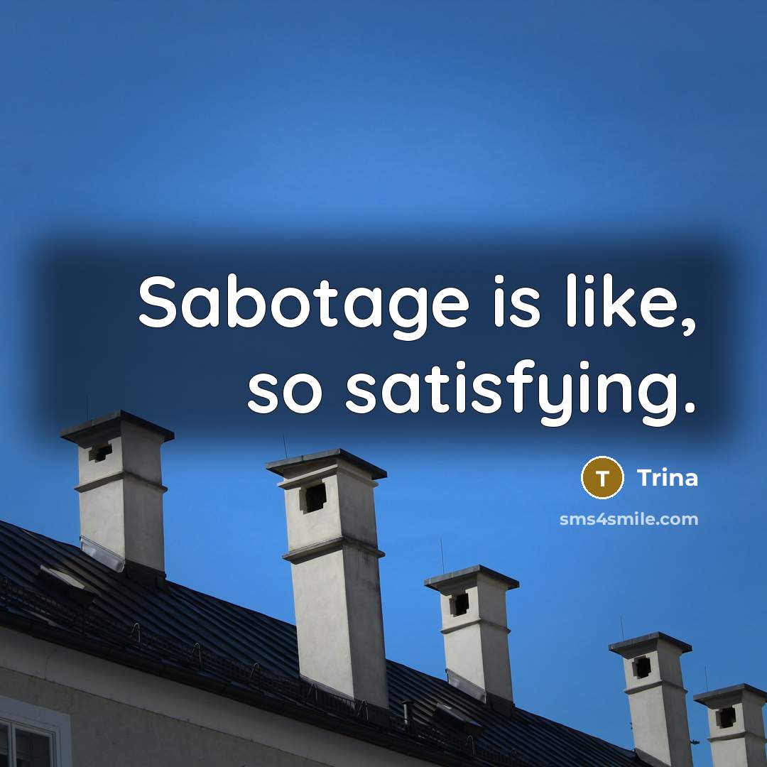 “Sabotage is like, so satisfying.…” quote by Trina