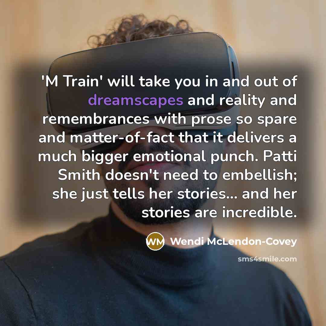 “'M Train' will take you in and out of dreamscapes…” quote by Wendi McLendon-Covey