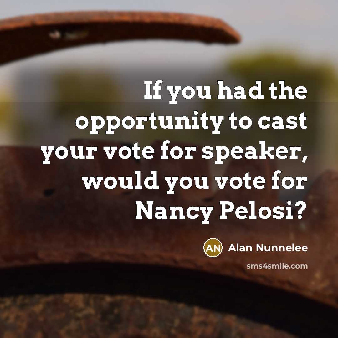 “If you had the opportunity to cast your vote for…” quote by Alan Nunnelee