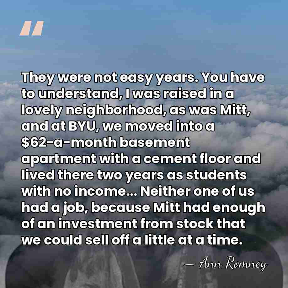They were not easy years. You have to understand, I was raised&hellip; - Ann Romney