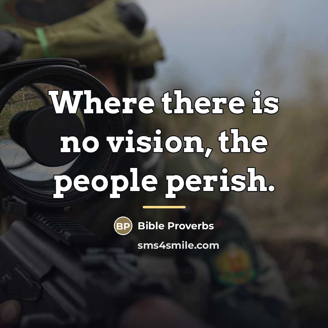 “Where there is no vision, the people perish.…” quote by Bible Proverbs
