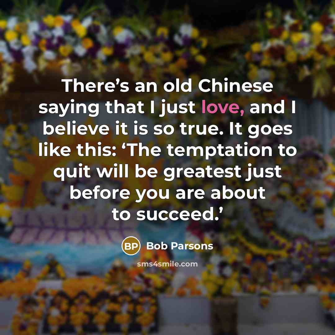 “There’s an old Chinese saying that I just love, and…” quote by Bob Parsons