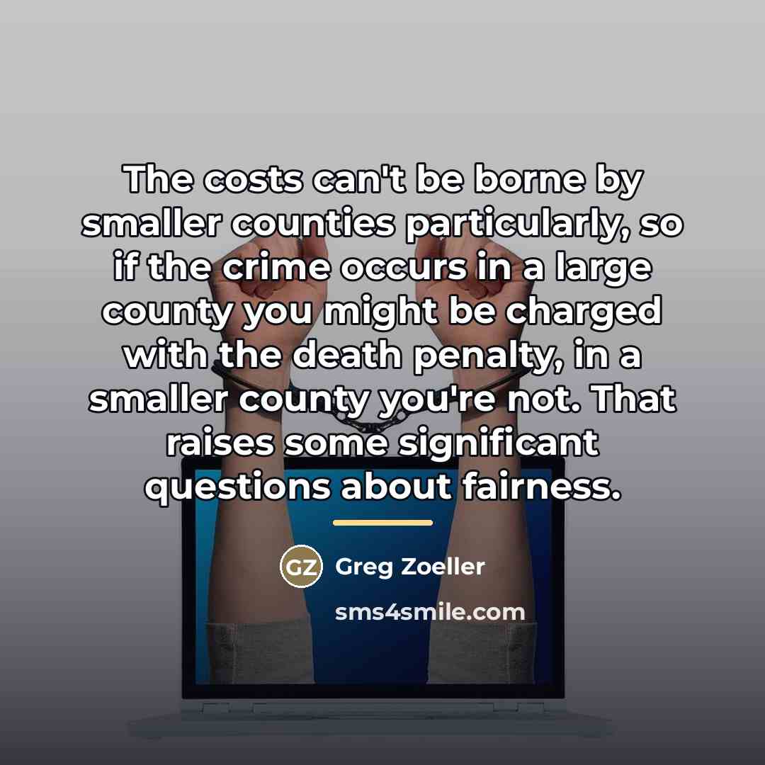 “The costs can't be borne by smaller counties particularly, so…” quote by Greg Zoeller