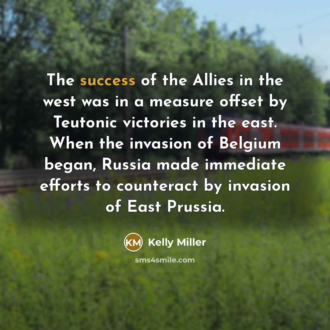 “The success of the Allies in the west was in…” quote by Kelly Miller