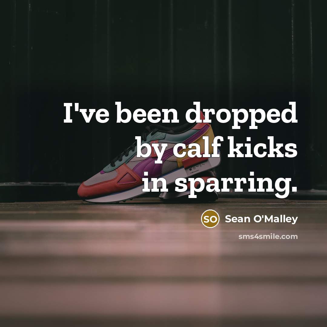 “I've been dropped by calf kicks in sparring.…” quote by Sean O'Malley