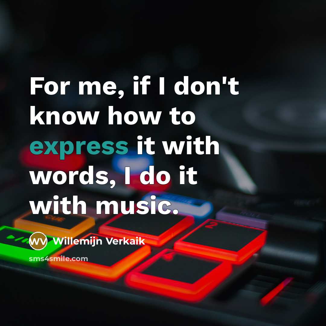 “For me, if I don't know how to express it…” quote by Willemijn Verkaik