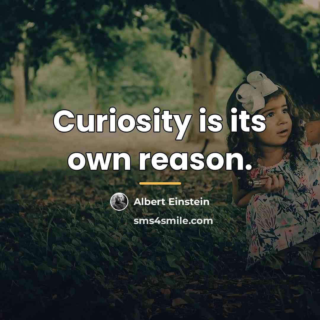 “Curiosity is its own reason.…” quote by Albert Einstein