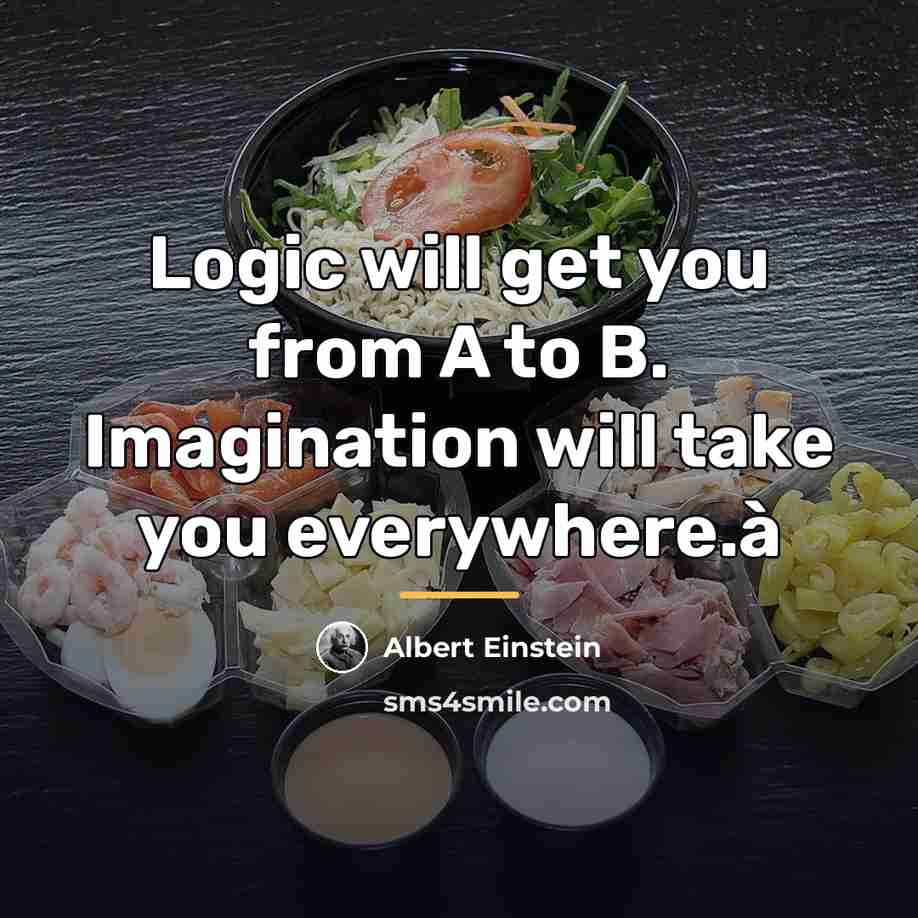 “Logic will get you from A to B. Imagination will…” quote by Albert Einstein