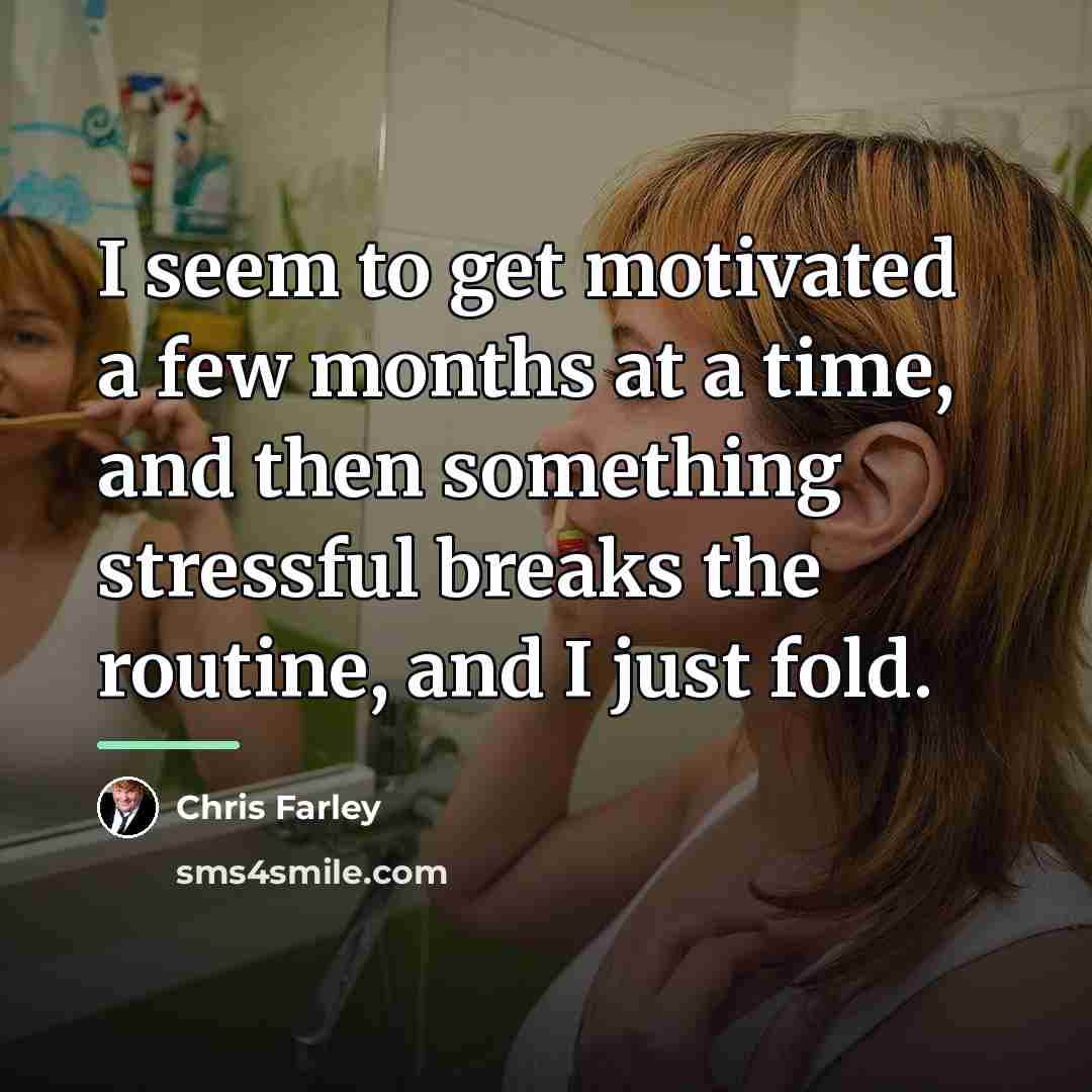 “I seem to get motivated a few months at a…” quote by Chris Farley