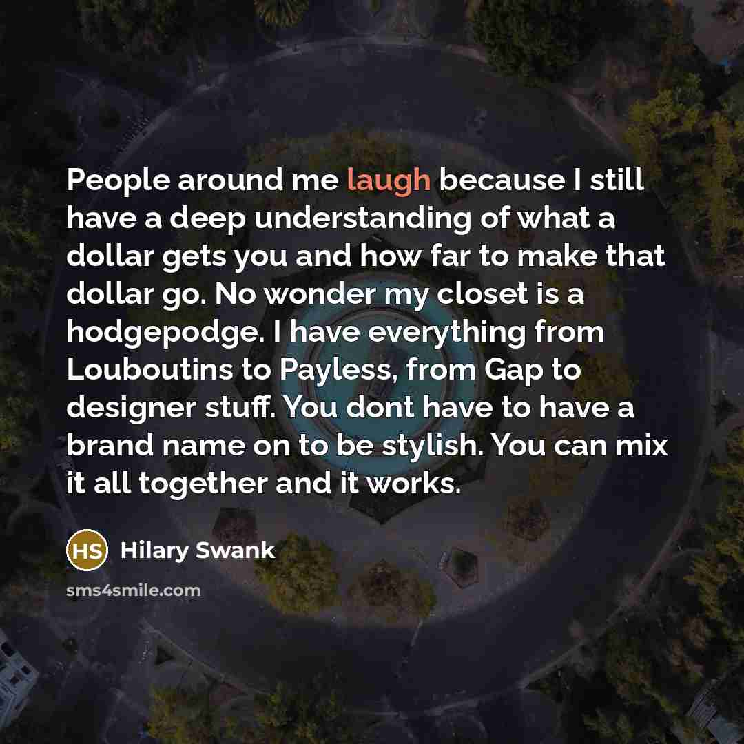 “People around me laugh because I still have a deep…” quote by Hilary Swank