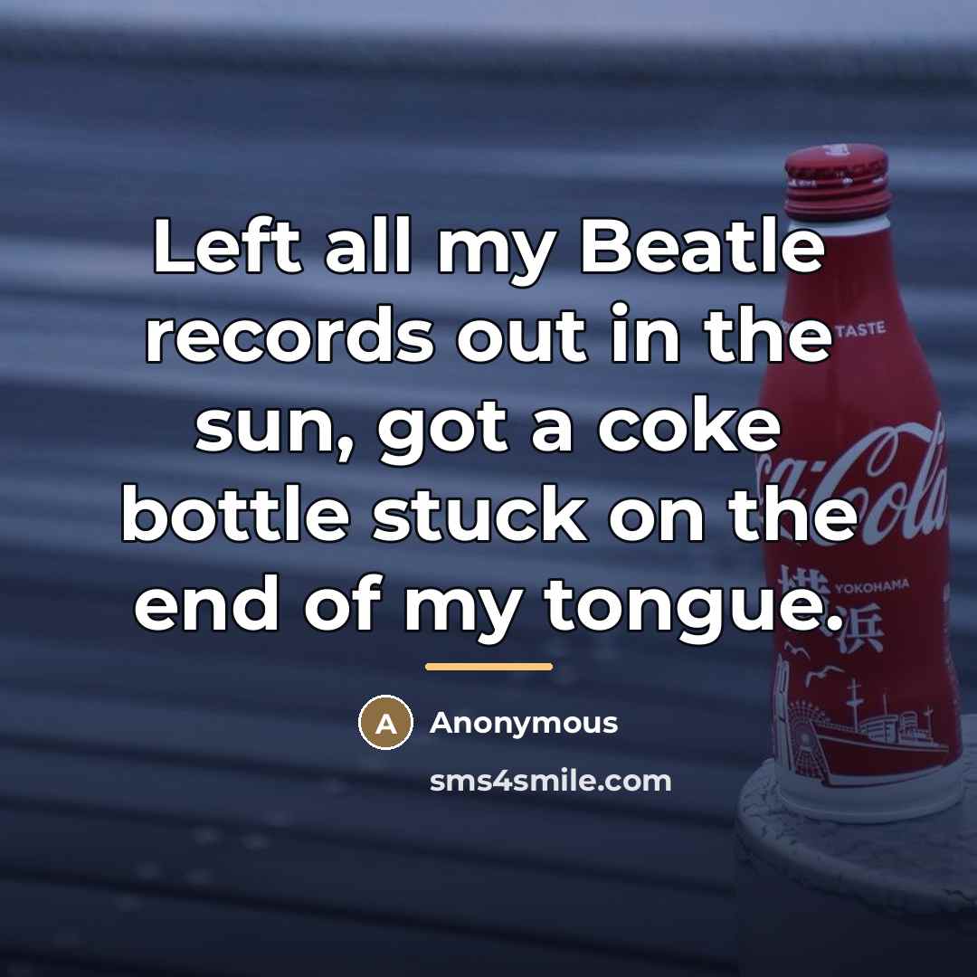 “Left all my Beatle records out in the sun, got…” quote by Anonymous