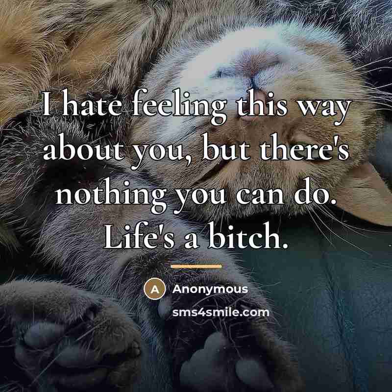 “I hate feeling this way about you, but there's nothing…” quote by Anonymous