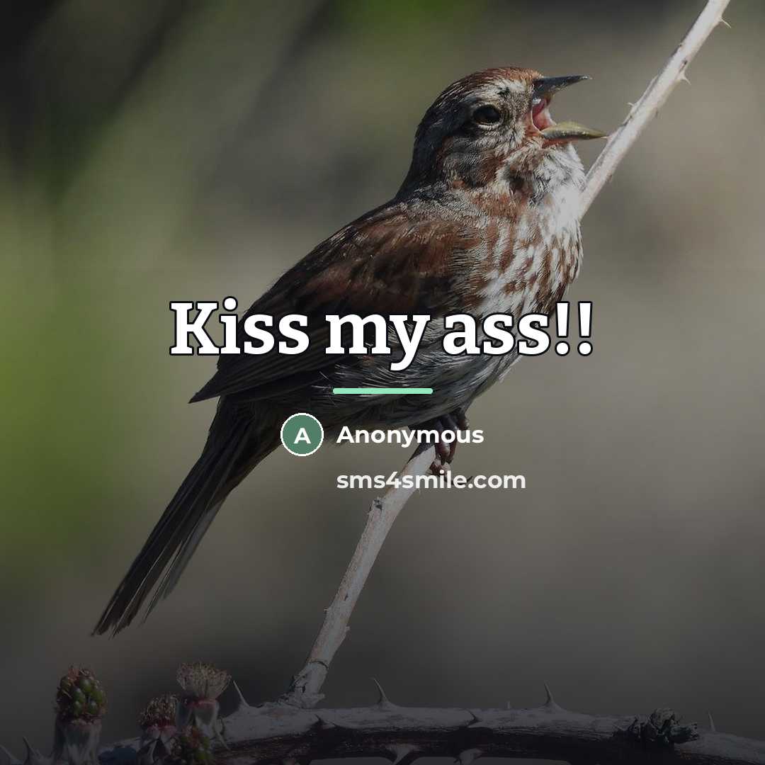 “Kiss my ass!!…” quote by Anonymous