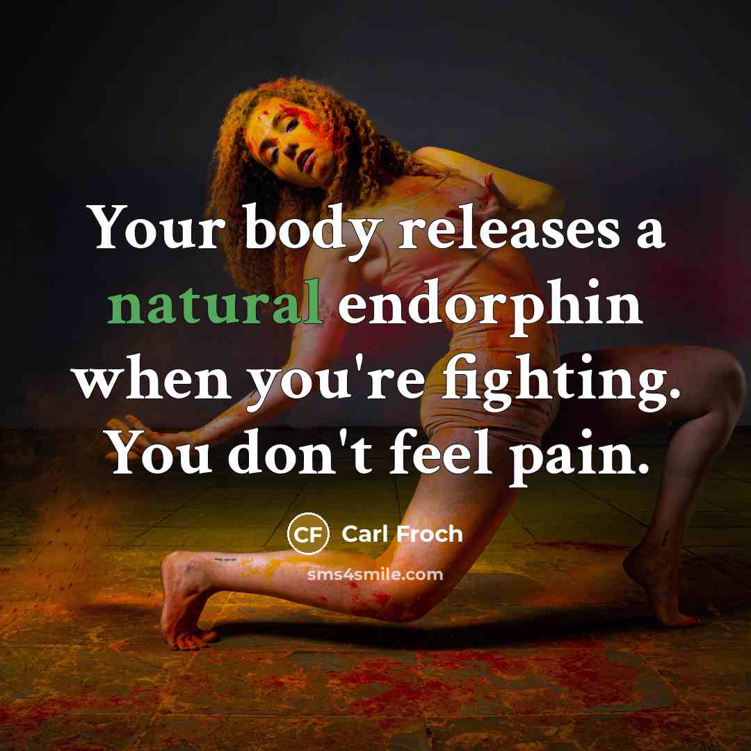 “Your body releases a natural endorphin when you're fighting. You…” quote by Carl Froch