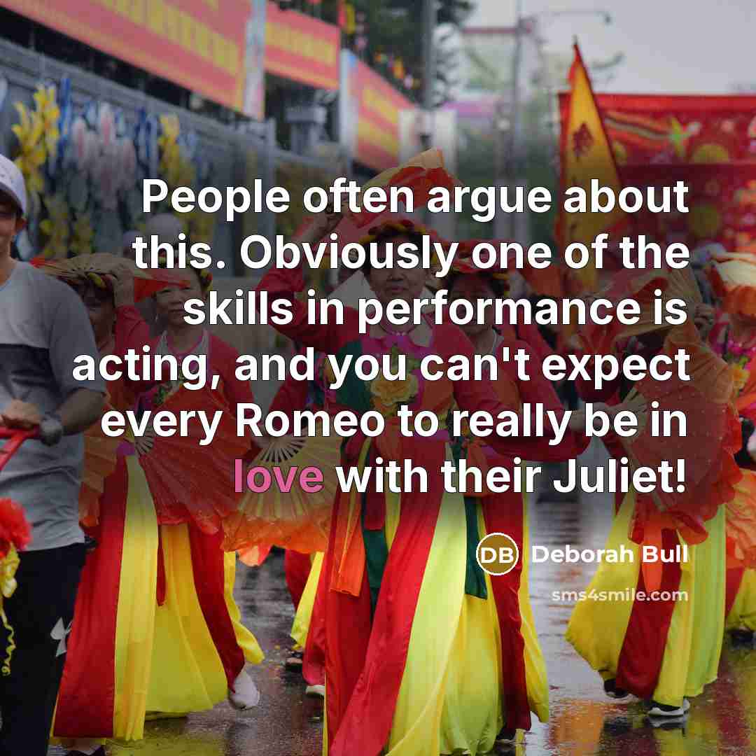 “People often argue about this. Obviously one of the skills…” quote by Deborah Bull