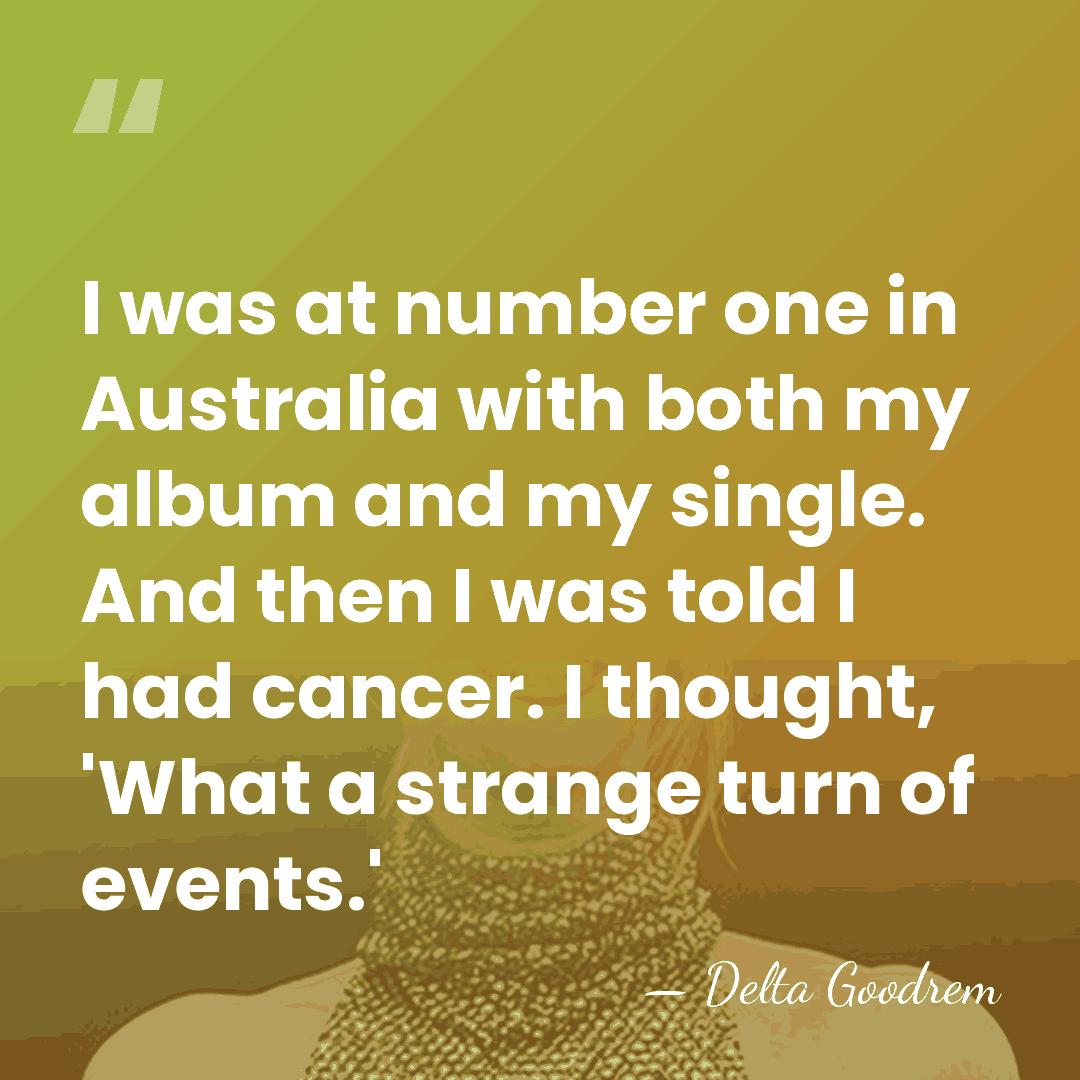 I was at number one in Australia with both my album and&hellip; - Delta Goodrem